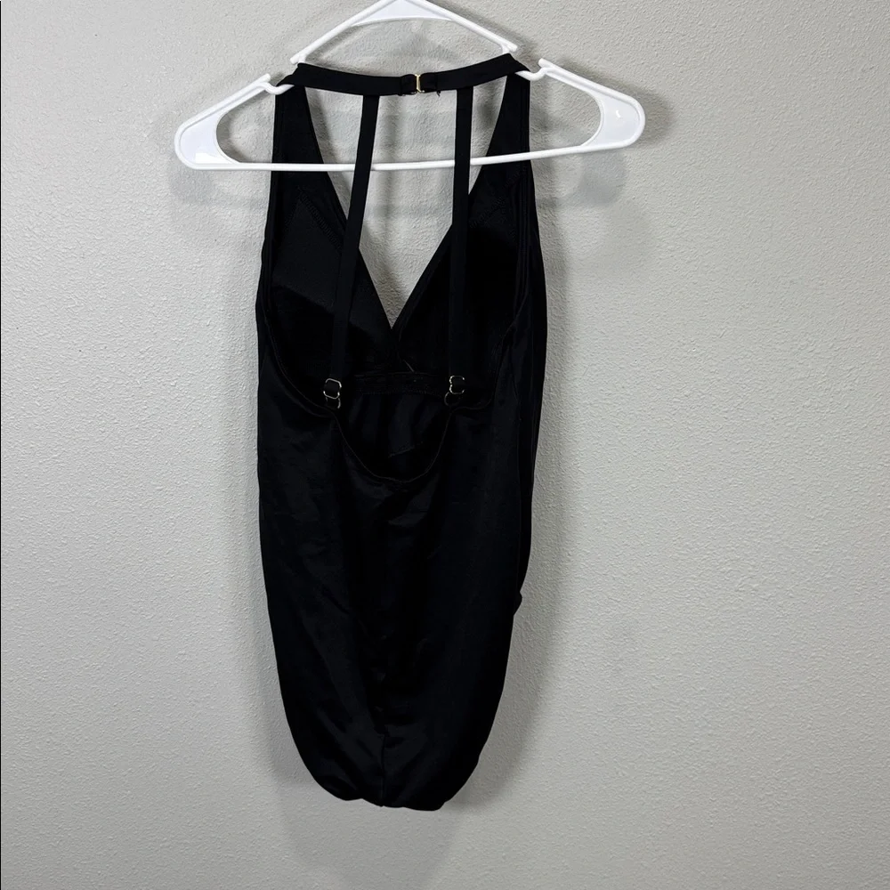 Miraclesuit Wrapsody‎ One-Piece Swimsuit Elegant Black Swimwear